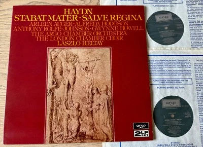 ARGO ZRG 917-8 HAYDN STABAT MATER/SALVE REGINA 2-LP HELTAY (1980) EX HOLLAND - Image 1 of 3