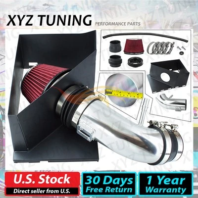 Впускной комплект холодного воздуха XYZ + теплозащитный экран КРАСНЫЙ для 2014–2018 Ram 2500/3500 6,4 л V8 - Изображение 1 из 4