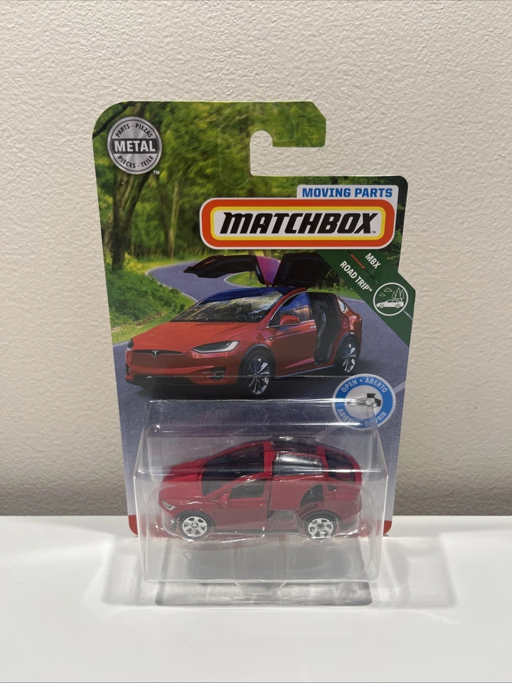 2019 Matchbox Moving Parts Tesla Model X RED MULTI-COAT | A10 - Image 1 of 3