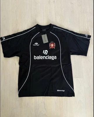 Balenciaga Soccer Oversized T-Shirt Black - Image 1 of 4