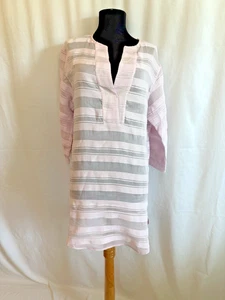 Túnica a Rayas Rosa Caliban - Talla 40 - Pequeña EE. UU. - Imagen 1 de 5