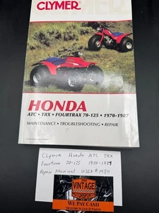 CLymer Honda ATC TRX Fourtrax 70-125 1970-1987 Repair Manual # M311 Used . - Picture 1 of 6