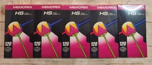 Lot Of 5 Memorex HS Video Cassette 120 High Standard Tape VHS Tape NEW - Sealed - Picture 1 of 4