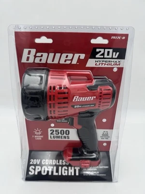 BRAND NEW BAUER 20V Hypermax Lithium-Ion Cordless 2500 lumen spotlight tool only - Image 1 of 4