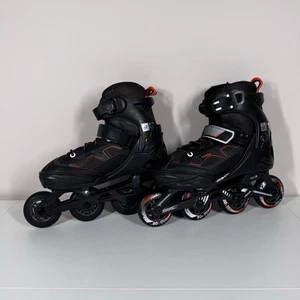 Oxelo ABEC 3 Fit Skates Black And Orange Roller Skates Size UK 2-5 EU 35-38 - Picture 1 of 19