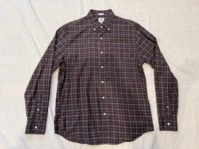 J. Crew X Thomas Mason Purple Plaid Flannel Button Down Classic Fit Size Medium - Image 1 of 4