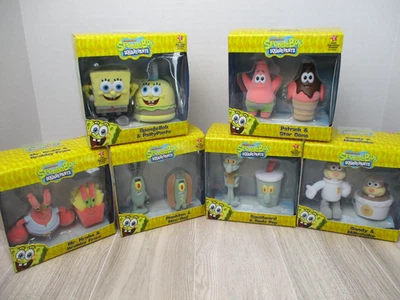 Лот из 6 фигурок SpongeBob Squarepants 2,25 дюйма упаковка 2 шт. 2025 Nickelodeon - Изображение 1 из 4