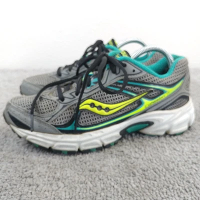 Saucony Cohesion 7 Womens Size 6 Running Shoes Low Top Gray Yellow Sneakers - Image 1 of 4