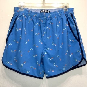 Bonobos Mens Small Blue All Over Print Walkman Lined Swim Trunks Shorts - Picture 1 of 7