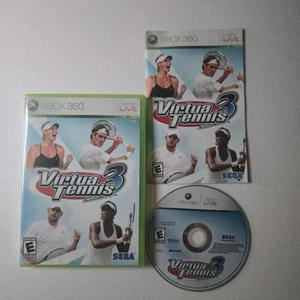 Virtua Tennis 3 Xbox 360 Complete CIB Manual Tested Sega Sports Tennis Game E Ra - Picture 1 of 2