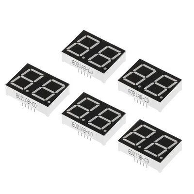 LED Anzeige Digitale Röhre 5 Pack  Kathode 7 Abschnitt 10 Pin 2 Bit 3.3V Blau - Bild 1 von 4