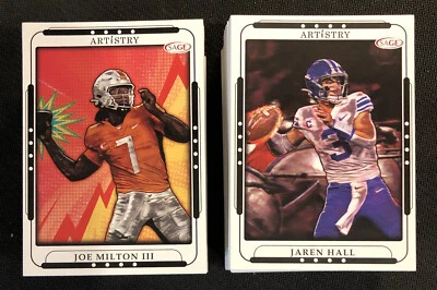2023 Sage Artistry Football Black Cards Singles You Pick - Image 1 of 2