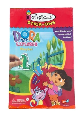 Nuevo de Lote Antiguo Colorforms Stick-Ons Dora la Exploradora Juego De Colección NickJr #70231 Sellado 2002 Foto 1 de 4