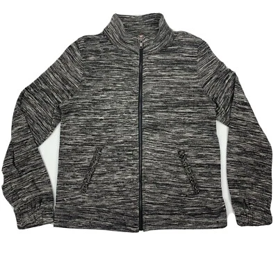 Juicy Couture Cremallera Completa Gris Jaspeado Sudadera Chaqueta Xs Bling Bolsillos Para Mujer Foto 1 de 4