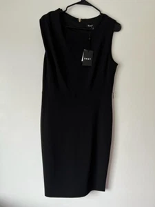 DKNY Solid Faux Wrap Dress size 10 - Picture 1 of 12