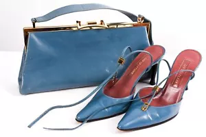 Ladies Sergio Rossi Pumps Heels Shoes / Leather Clutch Handbag Shoes size EU35 - Picture 1 of 10