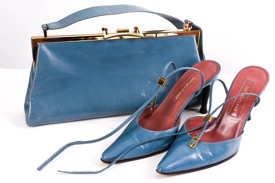 Damas Sergio Rossi Bombas Tacones Zapatos/Cuero Bolso sin asas Bolso de mano Zapatos talla EU35 Foto 1 de 4