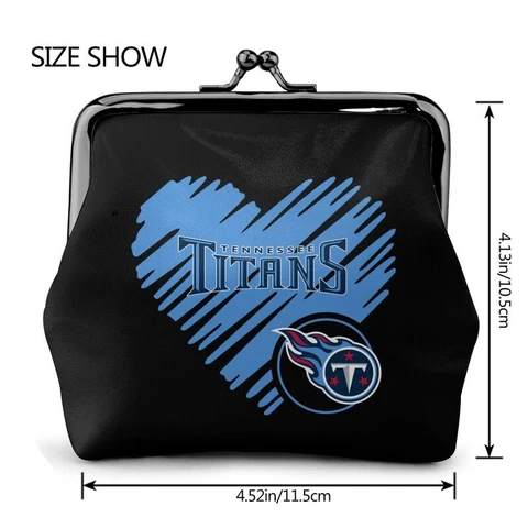 Tennessee Titans Leather Coin Purse Black Change Purse Love Style Ladies Wallet Cover