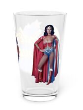 Wonder Woman (Lynda Carter) Pint Glass, 16oz - DC Comics - 1970s Retro TV