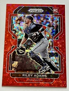 RILEY ADAMS RC Washington Nationals 2022 Panini Prizm Tier II RED DISCO #d/99 - Picture 1 of 16