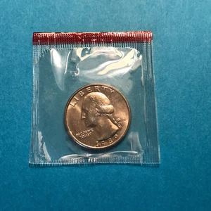 1989 D Washington Quarter Denver Unc in Mint Cello     FREE SHIP - Picture 1 of 2