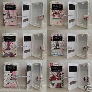 Custodia UNIVERSALE BRONDI AMICO SMARTPHONE XL Cover Libro FLIP STAND eco pelle - Foto 1 di 7