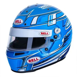 Casco de kart Bell KC7-CMR Champion azul juvenil, aprobado por la FIA/Snell CMR - Imagen 1 de 10