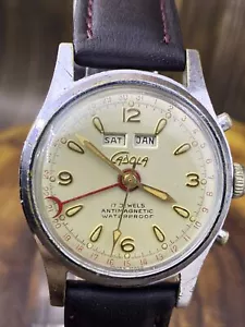 Vintage Triple Date CADOLA - Orologio da polso uomo anni 60 #4561 - Foto 1 di 14