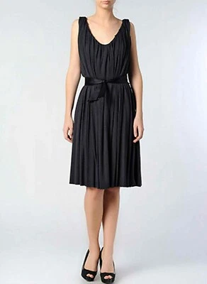 LANVIN Paris vintage anthracite gray woven wool empire dress 36 FR / 4 US - Image 1 of 4