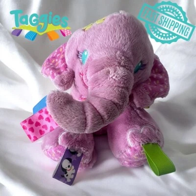 Taggies Rosa Elefante Sonajero 9" Peluche Suave Bebé Juguete Peluche ENVÍO RÁPIDO Foto 1 de 4