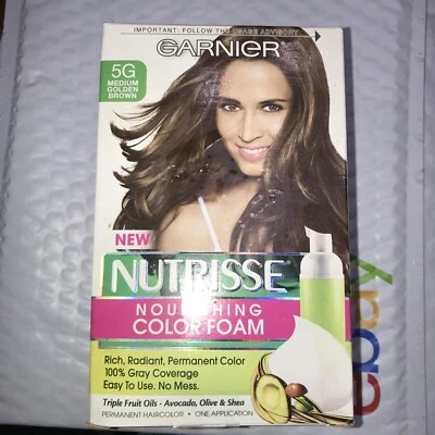 Espuma nutritiva para color de cabello GARNIER Nutrisse 5G MARRÓN DORADO MEDIO sin caja Foto 1 de 4