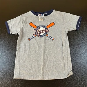 Majestic Detroit Tigers Baseball T-Shirt Ringer Tee MLB Kids Medium (5/6) - Picture 1 of 8