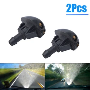 2x Car Window Windscreen Wiper Water Spray Nozzle Jet Washer Sprayer Universal - Picture 1 of 12