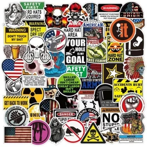 Hilarious Hard Hat Stickers Decals | 100 Pack | Union, Funny, Frac, Patriotic - Picture 1 of 6