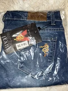 Villari Grandmaster Comfort Designer Jeans Women’s Size 10 X 28 NWT Runs Small - Picture 1 of 2