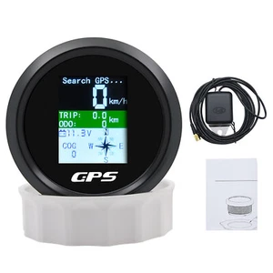 85mm Digital GPS Tachometer Geschwindigkeitsmes Für Auto Boot km/h mph knot - Bild 1 von 15
