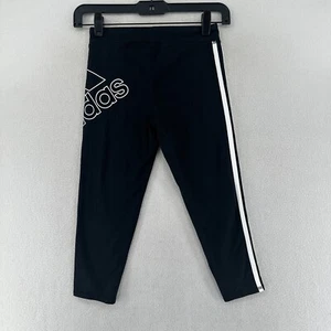 Adidas Girls Leggings Pants Size Medium 10-12 Black AK4662 - Picture 1 of 6