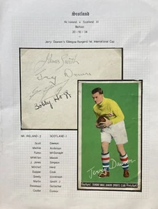 SCOTLAND 1934 :N IRELAND V SCOTLAND SIGNED JERRY DAWSON INTERNATIONAL DEBUT HOGG - Picture 1 of 1