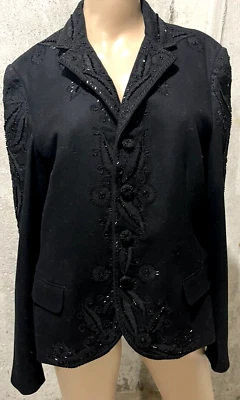 Nueva Chaqueta $5490 Ralph Lauren Collection Etiqueta Púrpura Pasarela Bordada Cuentas 12 Foto 1 de 4