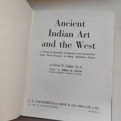 Ancient Indian Art And The West by Irene N. Gajjar PHD -First Edition -1971 - Image 1 of 4