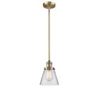 Innovations 1 Light Small Cone Mini Pendant In Brushed Brass - 201S-Bb-G62