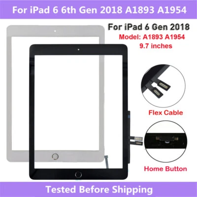 LCD Touch Glass Screen Digitizer Replacement For 2018 iPad 6 6th Gen A1893 A1954 - Image 1 of 4