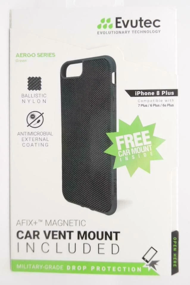 Evutec Cell Phone Case Car Vent Mount for iPhone 8 Plus Case Aergo Series
