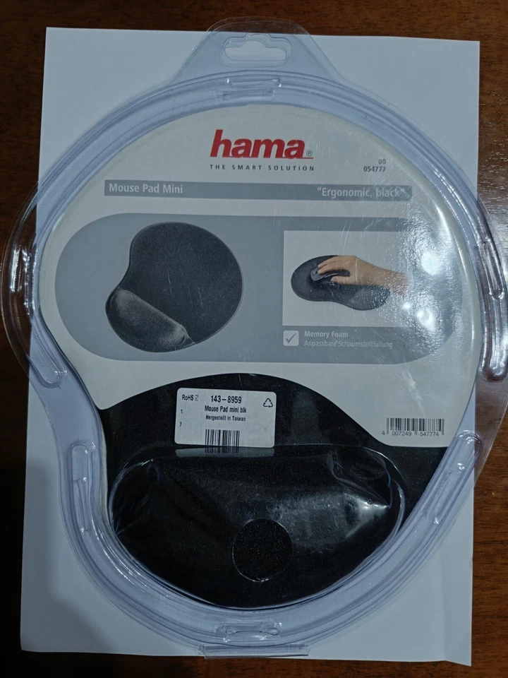 Mouse Pad ergonomico della Hama, modello Mouse Pad Mini in colore nero - Immagine 1 di 1