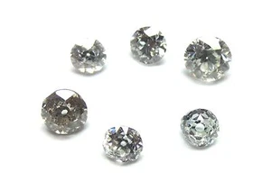 1+ quilates 3mm-4mm Blanco REDONDO ANTIGUO CORTE MINERO DIAMANTES PULIDOS - Imagen 1 de 2