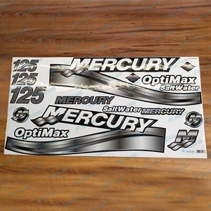 Mercury OptiMax SaltWater 125 HP StarCraft Gray Laminated Decals Sticker Set - Bild 1 von 6