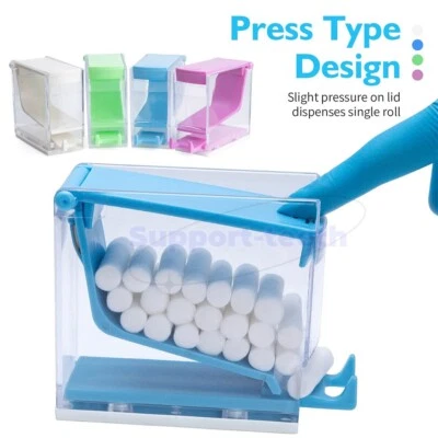 Dental storage box Cotton Roll Dispenser Drawer Holder Press type Multi Color - Image 1 of 4