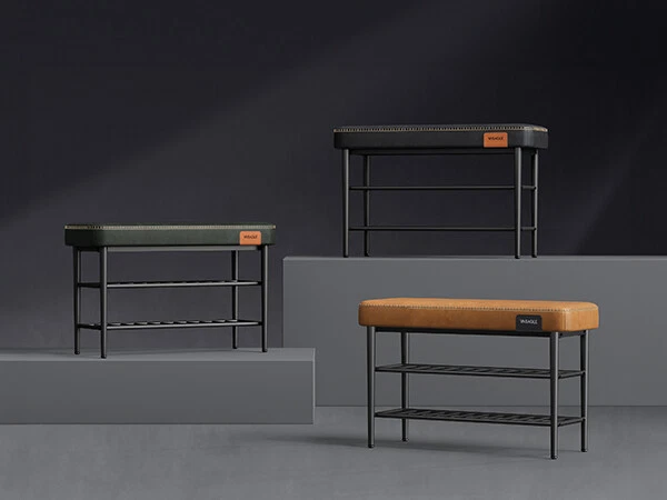 VASAGLE Schuhbank, Schuhregal, EKHO Series, Kunstleder, 30 x 80 x 50 cm - Bild 1 von 1