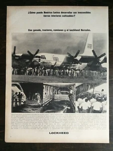 Vintage 1965 Lockheed Hercules Airplane Spanish Full Page Original Ad 721 - Picture 1 of 1