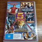 5 Movie Pack Gulliver's Fantastic 4 Lightning Thief Eragon Narnia DVD R4